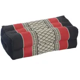 Thaikissen Meditationskissen Nackenkissen 35x15x10 schwarz Kissen mit Füllung aus Kapok Yogakissen