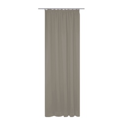 Vorhang WIRTH „Dim out“ Gardinen Gr. 185 cm, Kräuselband, 142 cm, grau (taupe) Kräuselband nach Maß