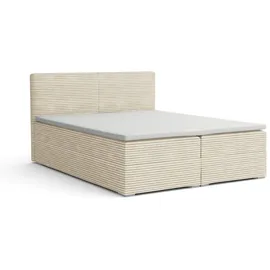 dein schlaf 24 BOXBETT LON III 160/200 in Cord Beige H3 - Beige