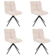 Home Deluxe Esszimmerstuhl drehbar 4er Set NODA - Creme