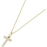 Luigi Merano Kette mit Anhänger Buchstabe T Zirkonia Gold 375