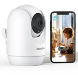 BondFree Überwachungskamera Innen 2K/3MP/4X-Zoom, 2.4/5GHz WiFi Babyphone mit Mensch/Haustiererkennung, 2-Wege-Audio & IR-Nachtsicht, Schrei- und Bewegungserkennung & Auto Trackin Baby