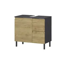 Sconto Waschbeckenunterschrank Ischgl ¦ holzfarben ¦ Maße (cm): B: 60 H: 56 T: 34.0