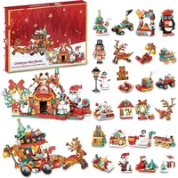 Luxuskollektion Weihnachts-Adventskalender für Kinder 2024 Bausteine 24-Tage Überraschungsgeschenkbox