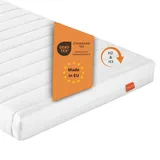 sleepling Matratze 90 x 200 x 11 cm, Rollmatratze Duo Wendematratze, Komfortschaummatratze, Made in EU, Bezug waschbar, Ökotex 100, Härtegrad 2 und 3, weiß