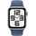 Apple Watch SE GPS + Cellular 40 mm Aluminiumgehäuse Silber, Sportarmband Denim M/L