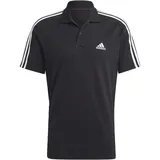 3-Streifen Pique Ps Kurzarm-poloshirt Black White L