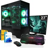 SYSTEMTREFF Gaming Komplett PC - Ryzen 9 7950X3D - Nvidia GeForce RTX 4060 Ti 16GB - 32GB DDR5 - M.2 SSD 1TB (NVMe) Kingston + - 27 Zoll TFT