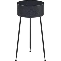 Beliani Blumentopf Pflanzenständer 24 x 50 cm Schwarz
