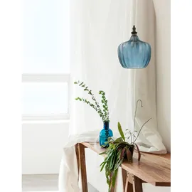 Nova Luce Loni 1-flg. E27 30 cm rund blau, schwarz
