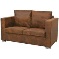 VidaXL Sofa 2-Sitzer 137x73x82 cm Künstliches Wildleder