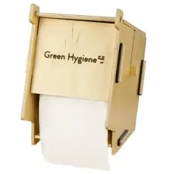 Toilettenpapierspender Green Hygiene, geeignet für Kleinrollen und Kompaktrollen, Birke Sperrholz, natur #KLOHAUS