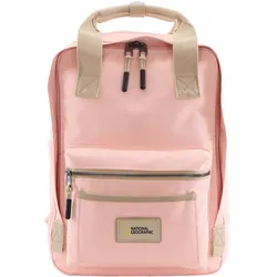 Cityrucksack NATIONAL GEOGRAPHIC "LEGEND", Gr. B: 27.00cm, pink, Kunstfaser, casual, Rucksäcke, Die gepolsterten Laptop-Innenhüllen passen für ein MacBook Pro 13