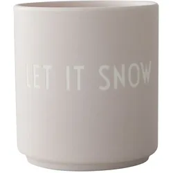 Design Letters - AJ Favourite Porzellan Becher, Let it snow / grau