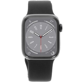 Apple Watch Series 8 GPS + Cellular 41 mm Edelstahlgehäuse mitternacht, Sportarmband mitternacht