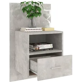 vidaXL Wand-Nachttische 2 Stk. Betongrau