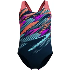 Speedo Digi Placement Splashback Damen Schwimmanzug, orange - 9-10