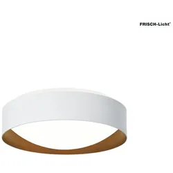 Frisch-Licht LED Wand-/Deckenleuchte PREMIUM ARCHITEKTUR, Ø 30,8cm, 18W, 4000K, 2100lm, IP40, IK02, TRIAC, weiß/kupferbraun FL-DLA7510WK.2184PH