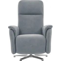 Relaxsessel CALIZZA INTERIORS "Olivin", blau (16 steel), B:73cm H:110cm T:90cm, Microfaser 100% Polyester, Sessel, inklusiver stufenloser Kopfteilverstellung und mit Verstellung