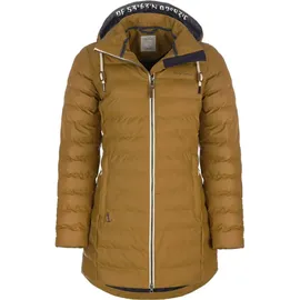 Dry Fashion Damen Polyurethan-Mantel Danzig gesteppt - Outdoor-Jacke wind- und wasserdicht in Zimt Größe 38 - Braun - 38