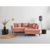 INOSIGN Ecksofa »Lörby L-Form«, Belastbarkeit bis 140kg pro Sitzplatz, auch mit Aqua clean-Bezug rosa