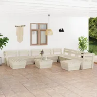 VidaXL Garten-Paletten-Lounge-Set natur