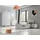 JV Möbel Möbelset Elegant Bett, Nachttisch Kommode, Kleiderschrank, Weiß 4-teilig Design