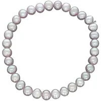 VIVANCE Armband Süßwasserzuchtperlen lavendel 6mm lila 18cm