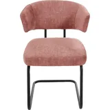 K+W Komfort & Wohnen Freischwinger Mikkado Tube (1 St), abgerundeter Rücken, Rundrohrgestell, Abstandshalter, Sitzkomfort rosa