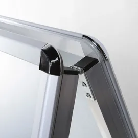 Showdown Displays Showdown® Displays Kundenstopper Standard Rondo silber DIN A1 2 Fächer 63,9 x 74,4 x 112,0 cm, 1 St.
