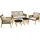 Costway Polyrattan Set 5-tlg. Braun