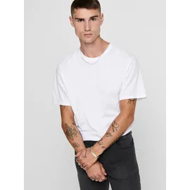 Only & Sons T-Shirt 'Matt' & Schwarz,Weiß - M