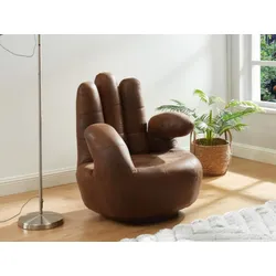 Fingersessel drehbar - Microfaser - Vintage Look - CATCHY