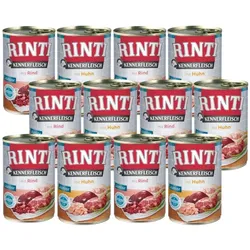 Rinti Kennerfleisch Junior Rind Nassfutter für Hunde MIX 12x400g