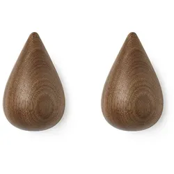 Normann Copenhagen - Dropit Kleiderhaken 2 pcs. Large pcs. Walnut