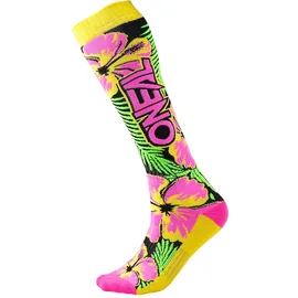 O'Neal Pro MX Funktionssocken pink/grün/gelb 39
