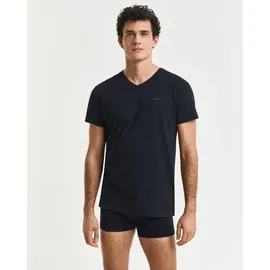 GANT für Herren. 900012018 2er-Set schwarze T-Shirts mit V-Ausschnitt (XXL), Heimtextilien, Baumwolle, Kurzarm