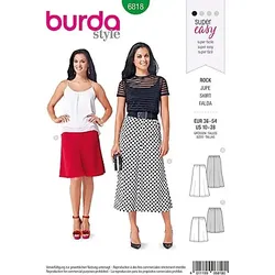 burda Schnitt 6818 „4-Bahnen-Rock“