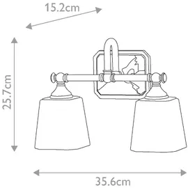Elstead Lighting Elstead FE-CONCORD2-BATH - LED Badezimmerleuchte Concord 2xG9/3W/230V Ip44, - Chrom glänzend