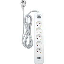 Philips Steckdosenleiste 1,5 m Weiß 5 St.