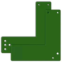 Denios Montageplatten Glasrahmentüren - 17,5 cm kurz, sabotagesicher, mit