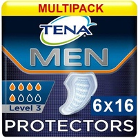 TENA For Men Level 3 diskrete Einlagen Inkontinenzeinlagen Männer 6x16= 96 Stück