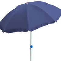 Mojawo Sonnenschirm rund Ø2m blau Polyester knickbar UV Schutz