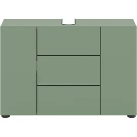 WELLTIME Waschbeckenunterschrank BIEL 82 x 56 cm Grün/Schwarz