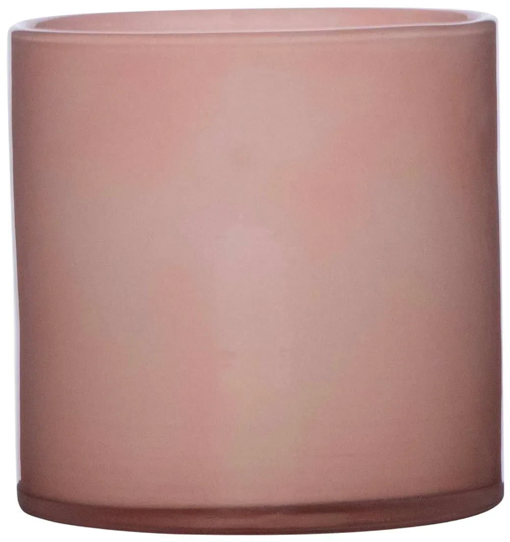 Glas Zylinder D12H12cm rosa