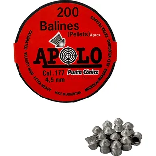 Apolo Diabolos & Stahlrundkugeln: Premium Munition Kal. 4,5mm & 5,5mm für Luftgewehr, Luftpistole, CO2-Waffen - inklusive ausgefallener Modelle (4,5mm / .177, Balines Spitz - 200 STK.)