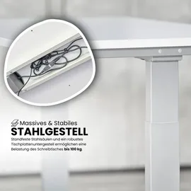bümö Schreibtisch 160x80 cm Weiß