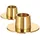 ester & erik Kerzenhalter Set Medium Metall Gold