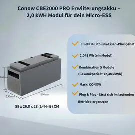 conow CBE2000 PRO Erweiterungsakku 2,0 kWh