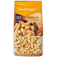 Seeberger Erdnüsse Jumbo Riesen 10er Pack: Große Erdnüsse in Schale - schonend geröstet - intensiver Geschmack mit zartem Butter-Aroma (10 x 500 g)